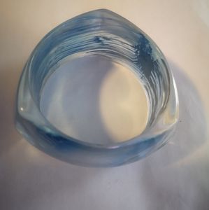 Blue and Clear Blastic Bangle
